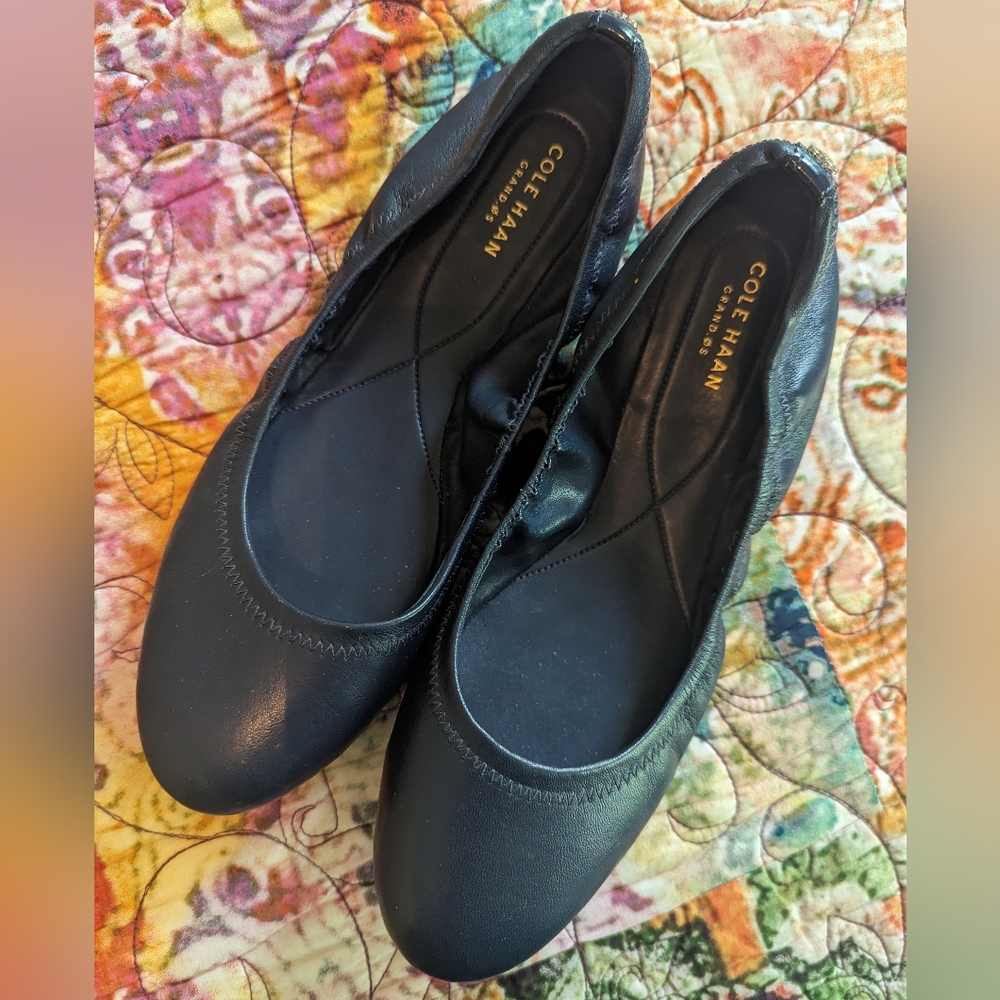 Like New Cole Haan Navy Ballet Flats Sz 9